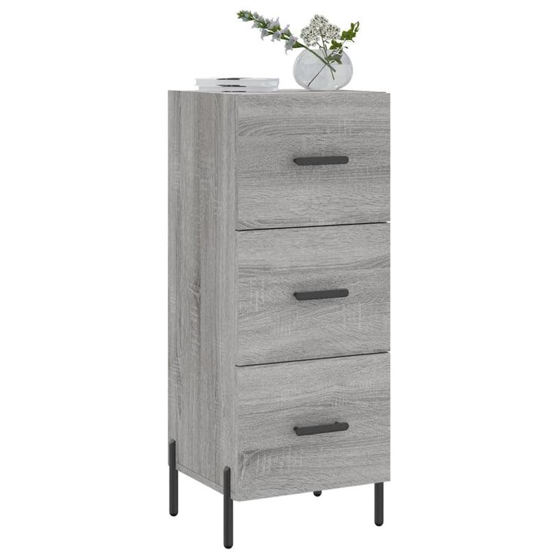 vidaXL szürke sonoma színű szerelt fa tálalószekrény 34,5 x 34 x 90 cm