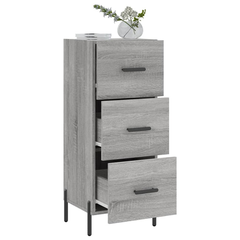 vidaXL szürke sonoma színű szerelt fa tálalószekrény 34,5 x 34 x 90 cm