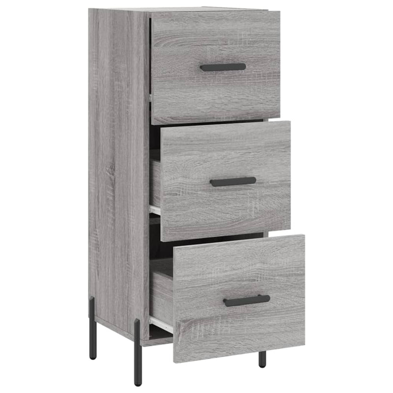 vidaXL szürke sonoma színű szerelt fa tálalószekrény 34,5 x 34 x 90 cm
