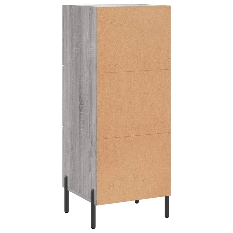 vidaXL szürke sonoma színű szerelt fa tálalószekrény 34,5 x 34 x 90 cm