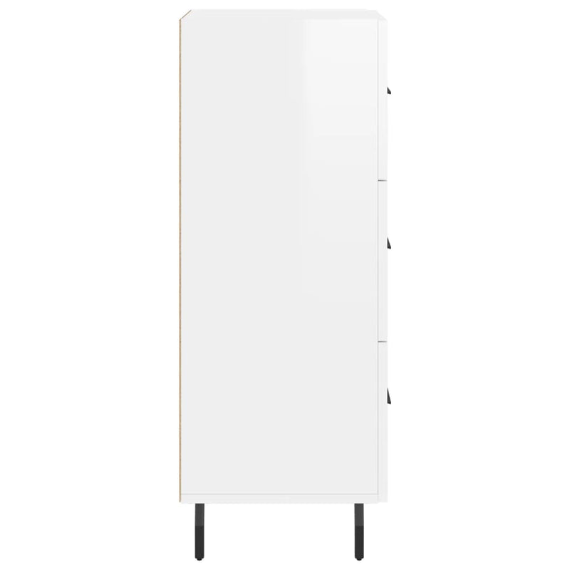 vidaXL magasfényű fehér szerelt fa tálalószekrény 34,5 x 34 x 90 cm