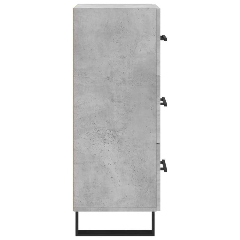 vidaXL betonszürke szerelt fa tálalószekrény 34,5 x 34 x 90 cm