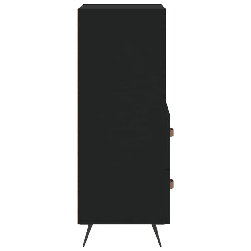 vidaXL fekete szerelt fa tálalóasztal 34,5 x 34 x 90 cm