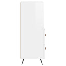 vidaXL magasfényű fehér szerelt fa tálalószekrény 34,5 x 34 x 90 cm