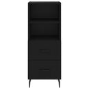 vidaXL fekete szerelt fa tálalóasztal 34,5 x 34 x 90 cm