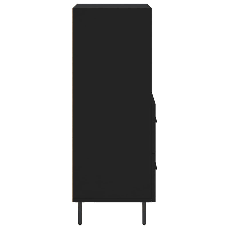 vidaXL fekete szerelt fa tálalóasztal 34,5 x 34 x 90 cm