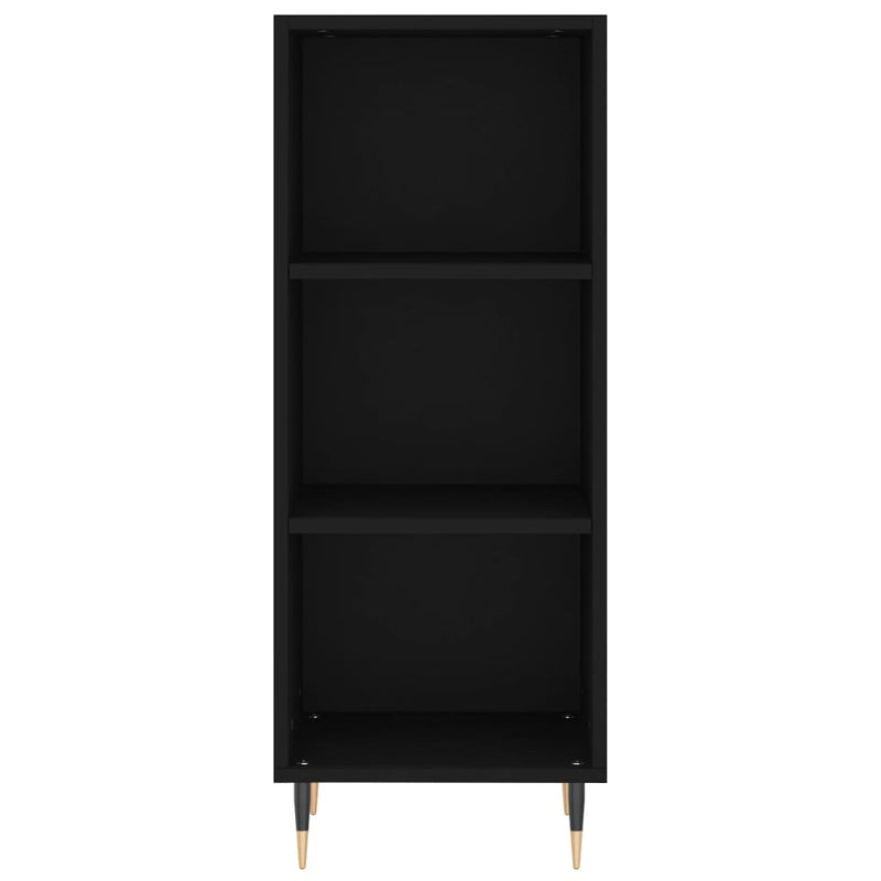 vidaXL fekete szerelt fa tálalószekrény 34,5 x 32,5 x 90 cm