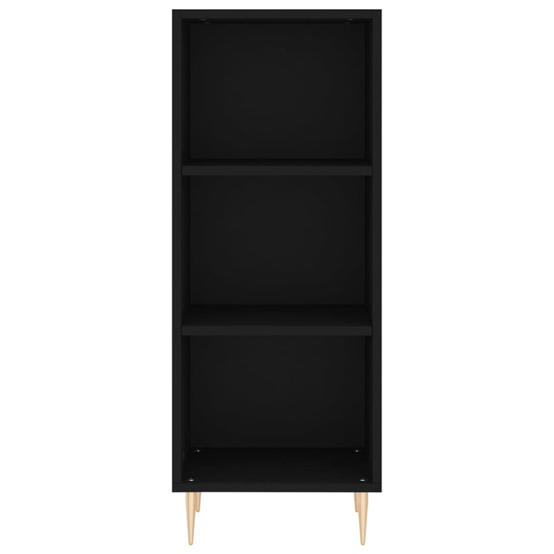 vidaXL fekete szerelt fa tálalószekrény 34,5 x 32,5 x 90 cm