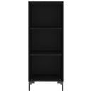 vidaXL fekete szerelt fa tálalószekrény 34,5 x 32,5 x 90 cm