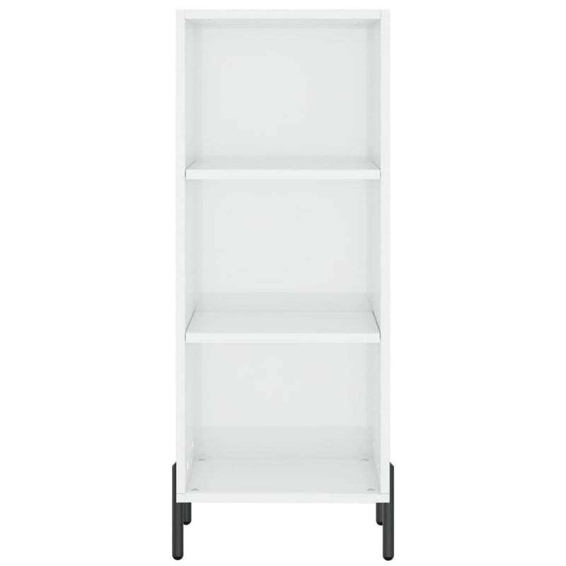 vidaXL magasfényű fehér szerelt fa tálalószekrény 34,5 x 32,5 x 90 cm