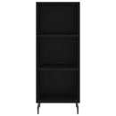 vidaXL fekete szerelt fa tálalószekrény 34,5 x 32,5 x 90 cm