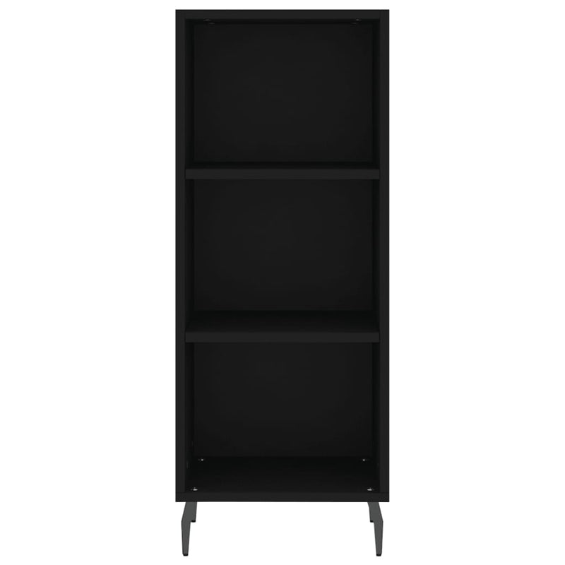 vidaXL fekete szerelt fa tálalószekrény 34,5 x 32,5 x 90 cm