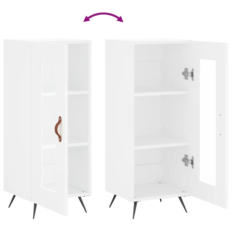 vidaXL fehér szerelt fa tálalóasztal 34,5 x 34 x 90 cm