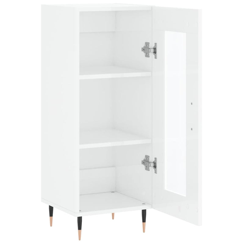 vidaXL magasfényű fehér szerelt fa tálalószekrény 34,5 x 34 x 90 cm