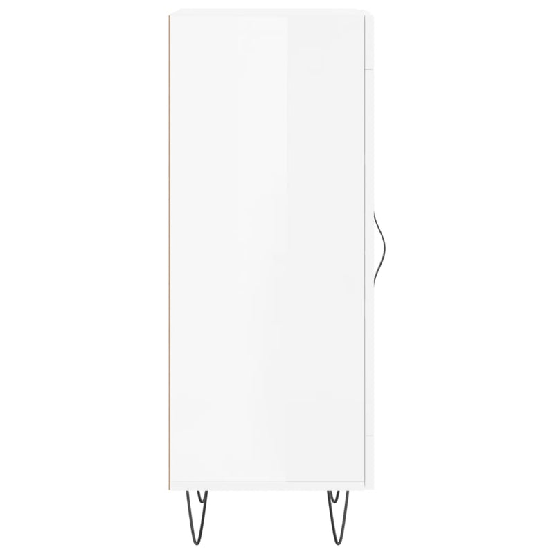 vidaXL magasfényű fehér szerelt fa tálalószekrény 34,5 x 34 x 90 cm