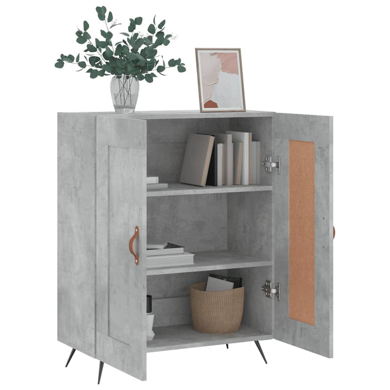 vidaXL betonszürke szerelt fa tálalószekrény 69,5 x 34 x 90 cm