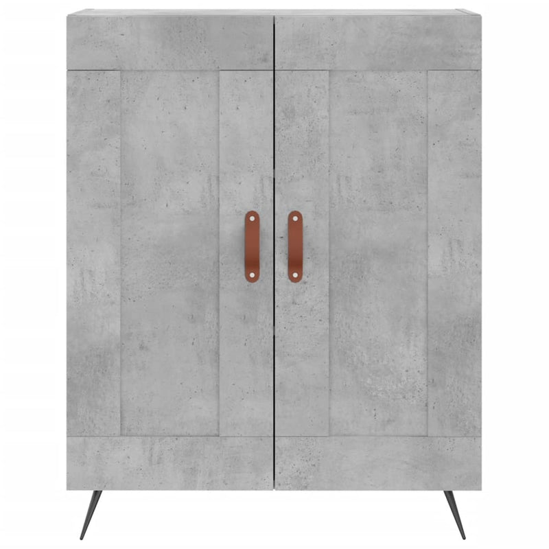 vidaXL betonszürke szerelt fa tálalószekrény 69,5 x 34 x 90 cm