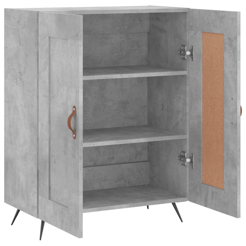 vidaXL betonszürke szerelt fa tálalószekrény 69,5 x 34 x 90 cm