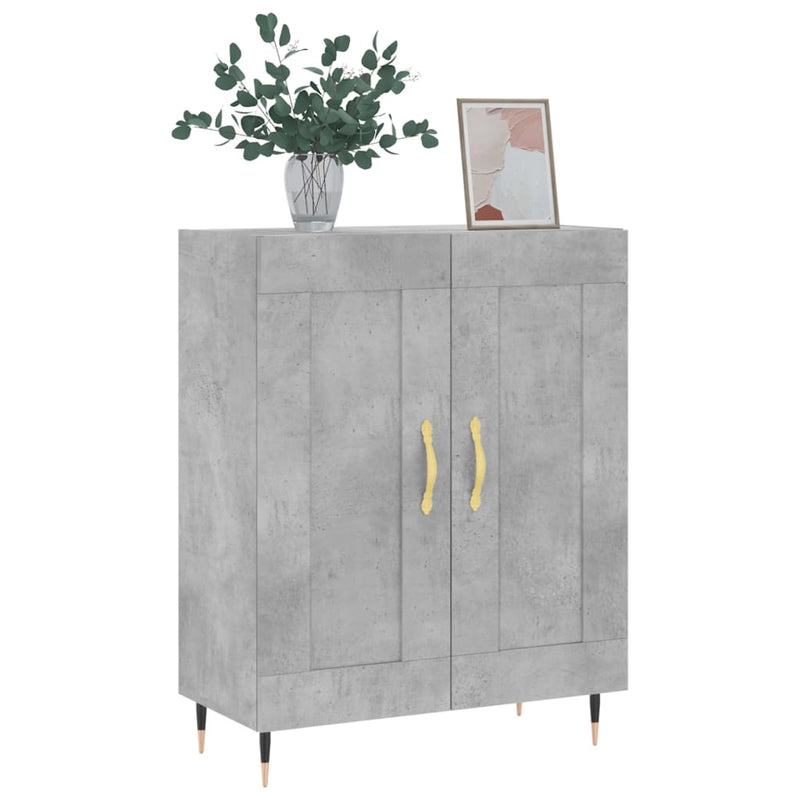vidaXL betonszürke szerelt fa tálalószekrény 69,5 x 34 x 90 cm