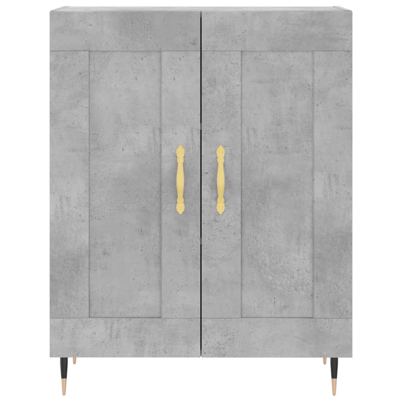 vidaXL betonszürke szerelt fa tálalószekrény 69,5 x 34 x 90 cm