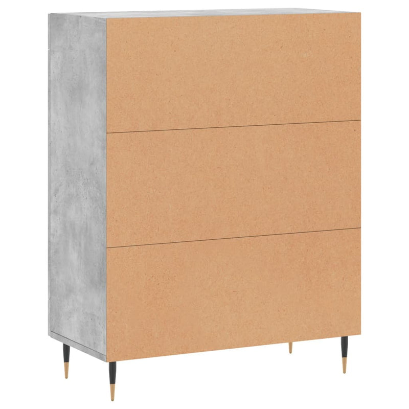 vidaXL betonszürke szerelt fa tálalószekrény 69,5 x 34 x 90 cm