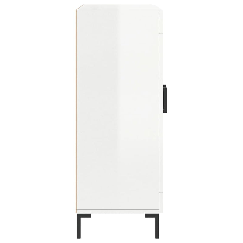 vidaXL magasfényű fehér szerelt fa tálalószekrény 69,5 x 34 x 90 cm