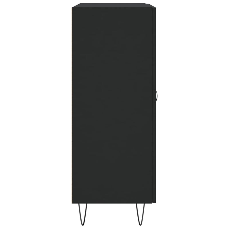 vidaXL fekete szerelt fa tálalószekrény 69,5 x 34 x 90 cm