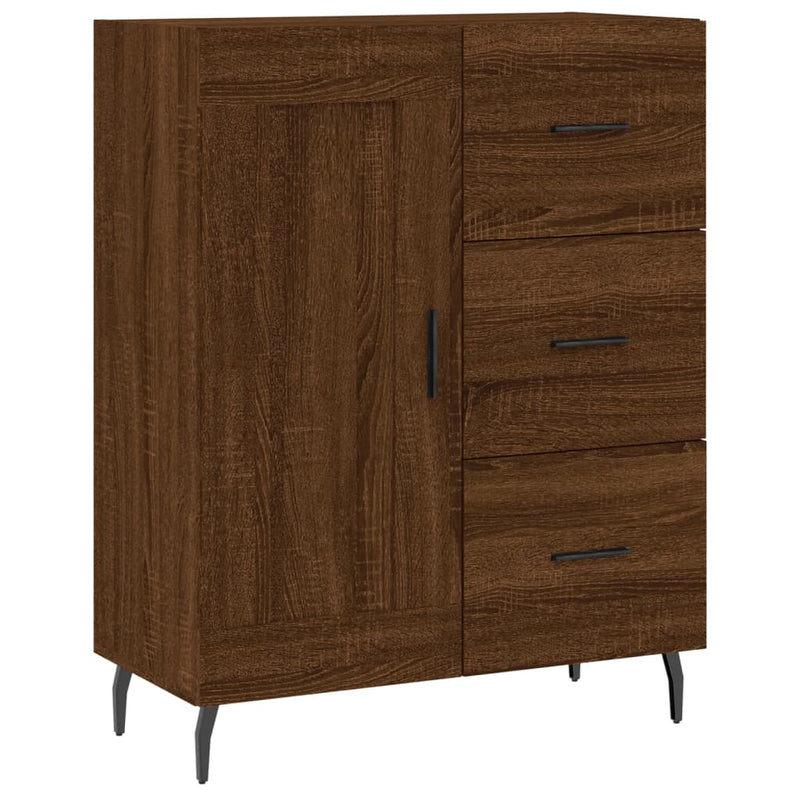 vidaXL barna tölgy színű szerelt fa tálalószekrény 69,5 x 34 x 90 cm