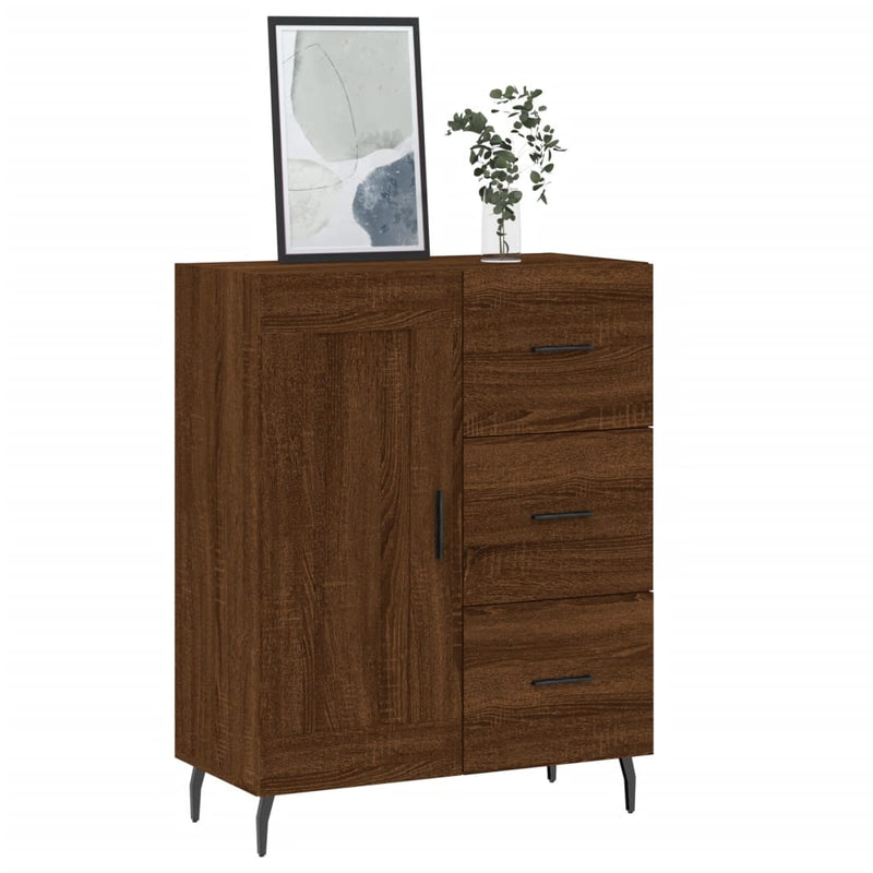 vidaXL barna tölgy színű szerelt fa tálalószekrény 69,5 x 34 x 90 cm