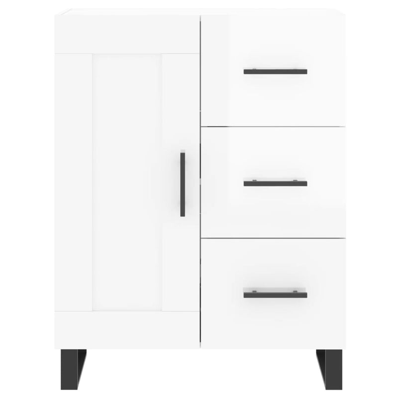 vidaXL magasfényű fehér szerelt fa tálalószekrény 69,5 x 34 x 90 cm