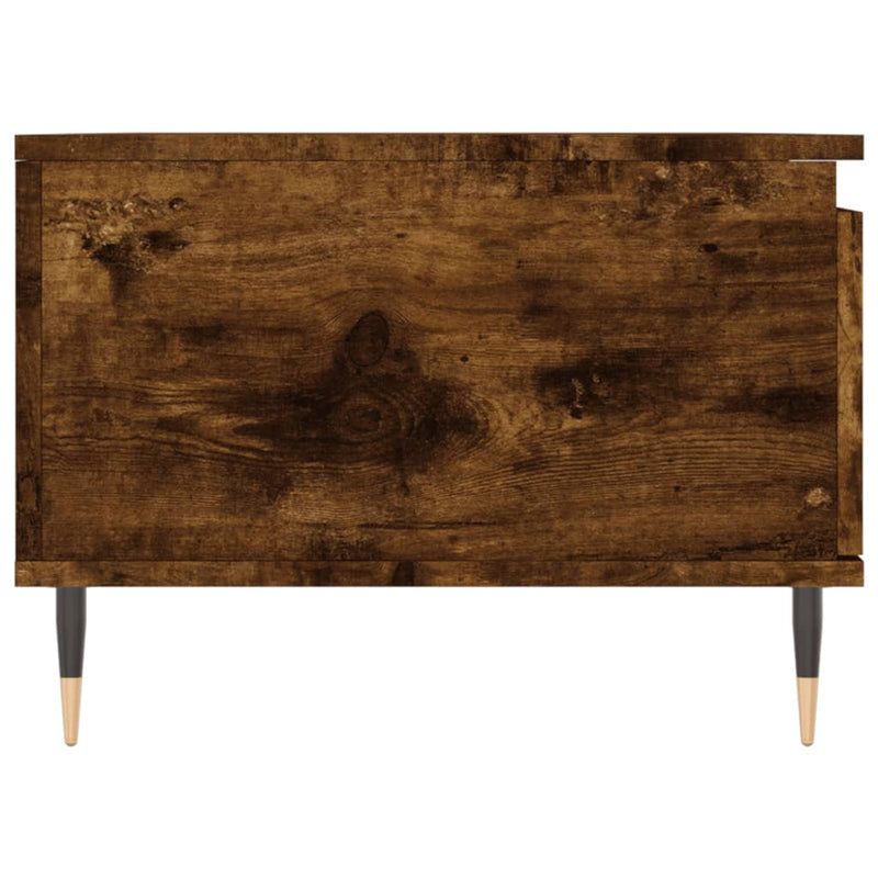 vidaXL füstös tölgy színű fatermék dohányzóasztal 90x50x36,5 cm