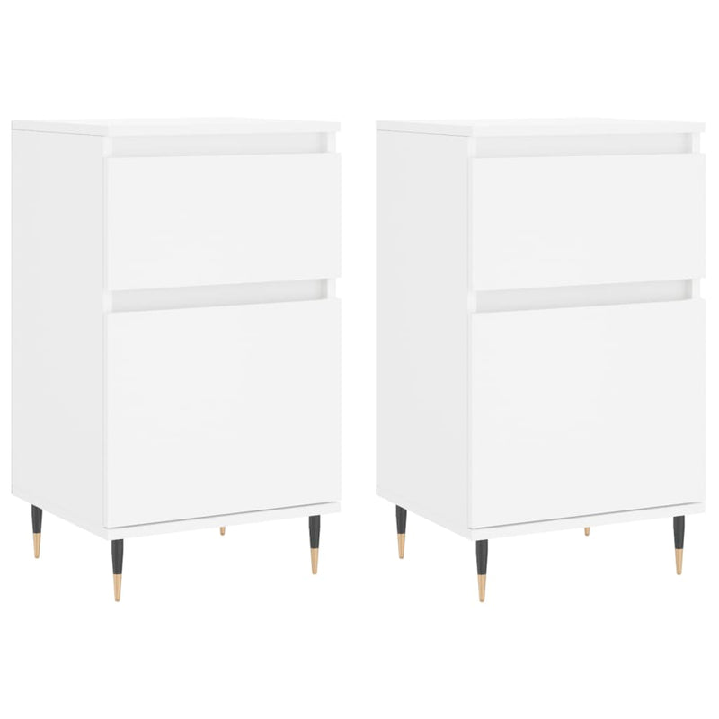 vidaXL 2 db fehér szerelt fa tálalószekrény 40 x 35 x 70 cm