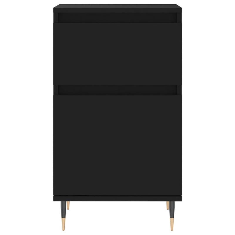 vidaXL 2 db fekete szerelt fa tálalószekrény 40 x 35 x 70 cm