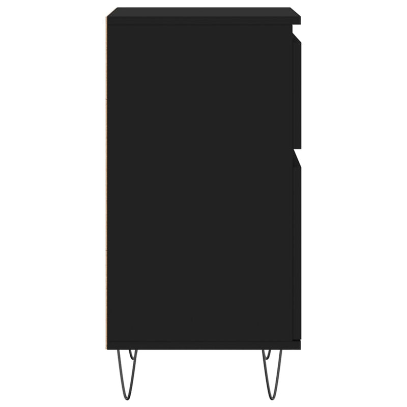 vidaXL 2 db fekete szerelt fa tálalószekrény 40 x 35 x 70 cm