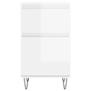 vidaXL 2 db magasfényű fehér szerelt fa tálalószekrény 40 x 35 x 70 cm