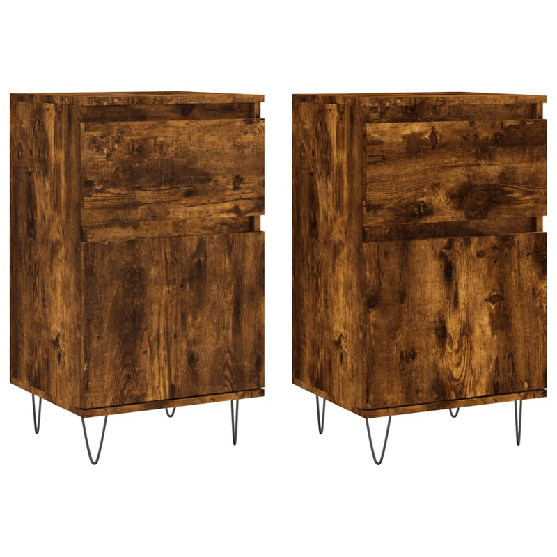 vidaXL 2 db sonoma tölgy színű szerelt fa tálalószekrény 40x35x70 cm