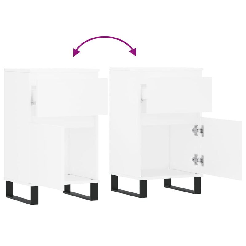 vidaXL fehér szerelt fa tálalószekrény 40 x 35 x 70 cm