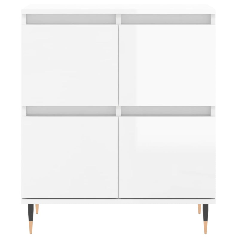 vidaXL magasfényű fehér szerelt fa tálalószekrény 60 x 35 x 70 cm