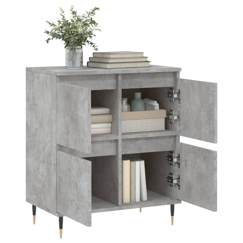 vidaXL betonszürke szerelt fa tálalószekrény 60 x 35 x 70 cm