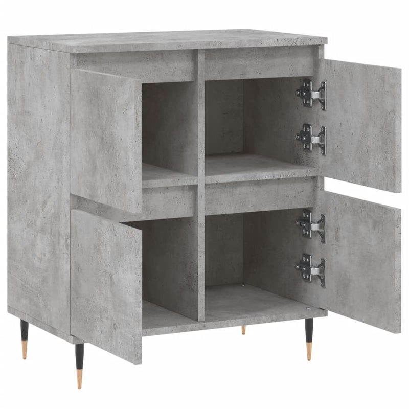 vidaXL betonszürke szerelt fa tálalószekrény 60 x 35 x 70 cm