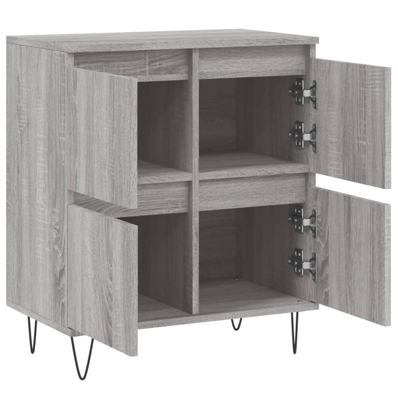 vidaXL szürke sonoma színű szerelt fa tálalószekrény 60 x 35 x 70 cm