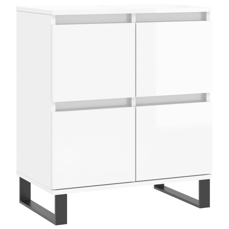 vidaXL magasfényű fehér szerelt fa tálalószekrény 60 x 35 x 70 cm