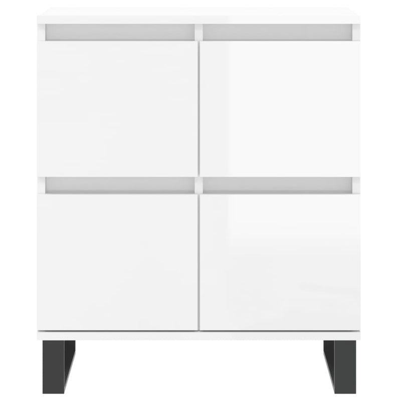 vidaXL magasfényű fehér szerelt fa tálalószekrény 60 x 35 x 70 cm