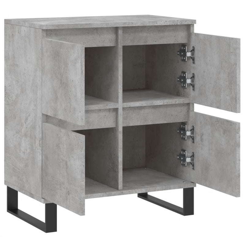 vidaXL betonszürke szerelt fa tálalószekrény 60 x 35 x 70 cm