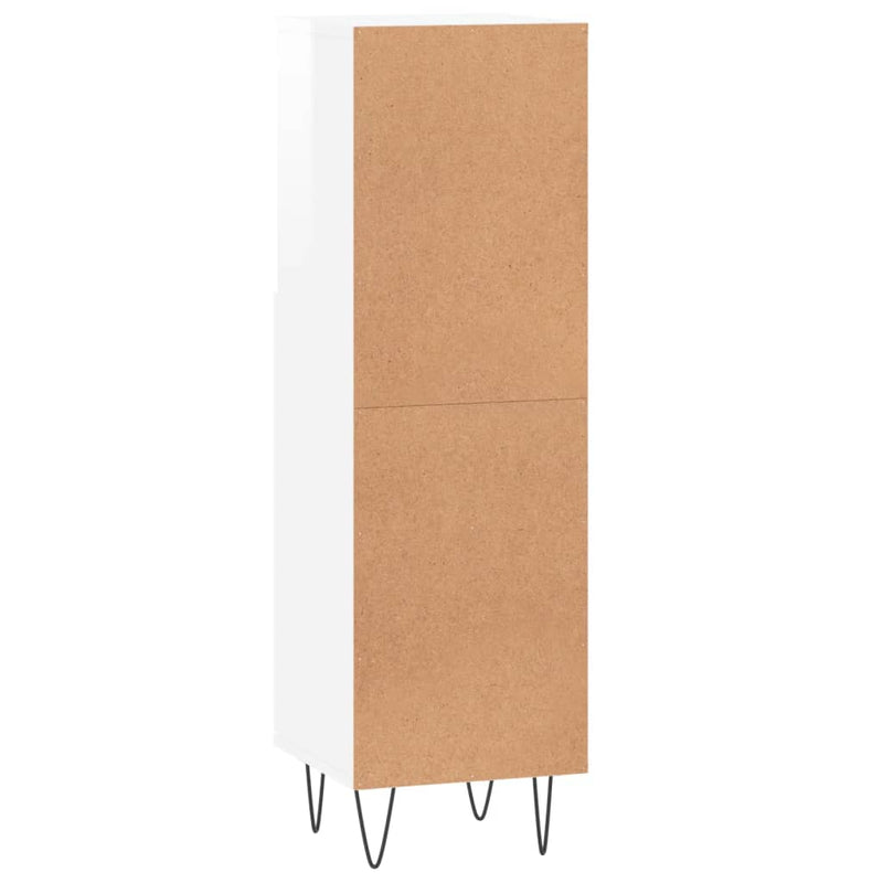 vidaXL magasfényű fehér szerelt fa fürdőszobaszekrény 30 x 30 x 100 cm