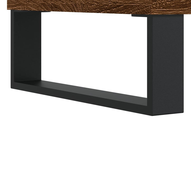 vidaXL barna tölgyszínű szerelt fa fürdőszobaszekrény 30x30x100 cm