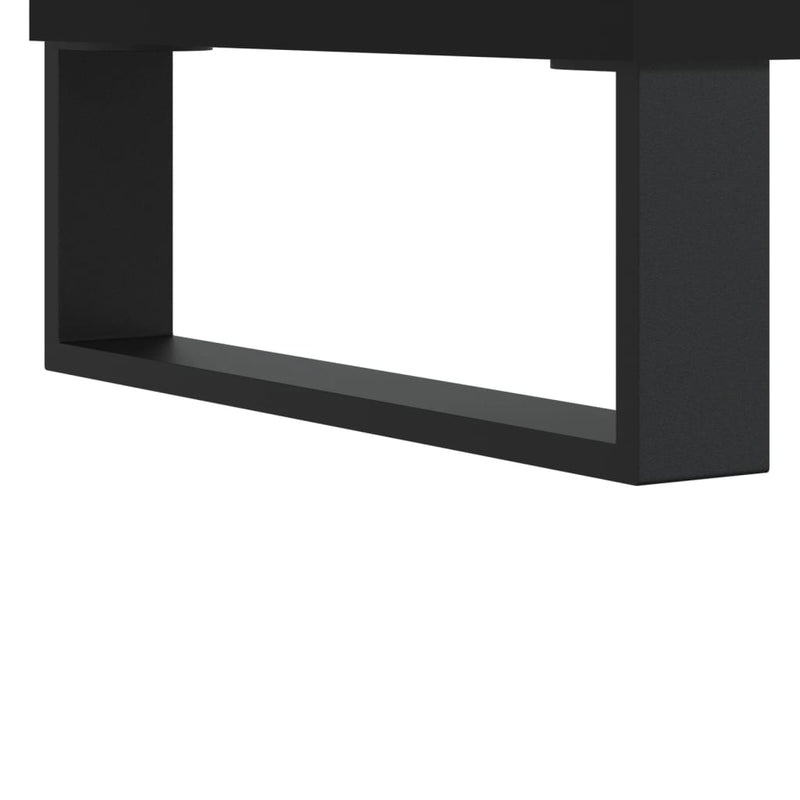 vidaXL fekete szerelt fa mosdószekrény 58x33x60 cm
