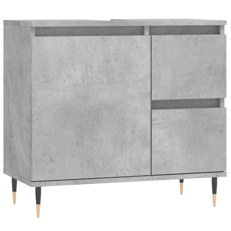 vidaXL betonszürke szerelt fa fürdőszobaszekrény 65 x 33 x 60 cm