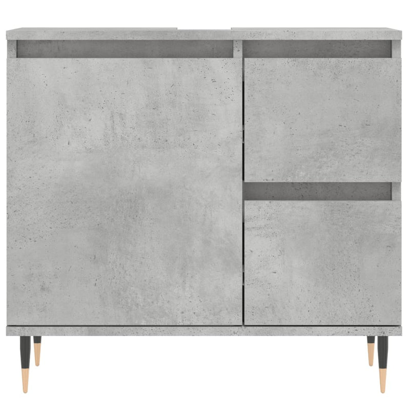 vidaXL betonszürke szerelt fa fürdőszobaszekrény 65 x 33 x 60 cm