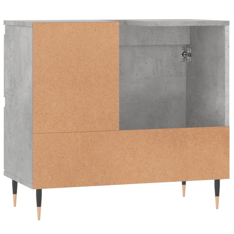 vidaXL betonszürke szerelt fa fürdőszobaszekrény 65 x 33 x 60 cm